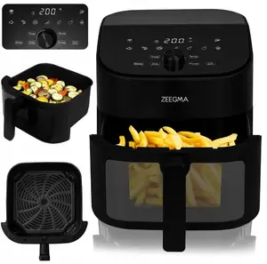 Gaisa cepeškrāsns FUHAUS ZE-KNAPPER CHEF BLACK — 6,5 l, 1600 W, 10 programmmas