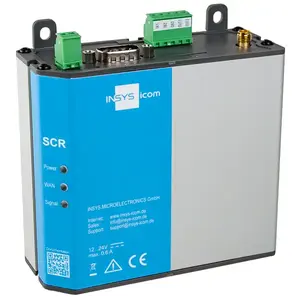 4G Router INSYS icom SCR-L300 — DIN-rail/Wall, SMA antenna, BGP/OSPF/RIP, 10/100 Mbps LAN
