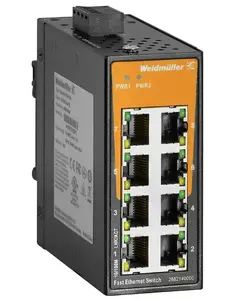 Pārvaldāms Fast Ethernet slēdzis Weidmueller IE-SW-EL08-8TX — 8x RJ-45 10/100, 12–48 V DC, 1 Gbit/s