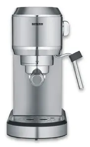 Espresso machine SEVERIN Newspresa KA 5997 — semi-automatic, 1 L water tank, 1350 W, ground coffee input, black/brushed steel/chrome