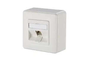 Socket outlet MetzConnect 1309110002‑E RJ‑45 Cat6a, White, 85×85×43 mm