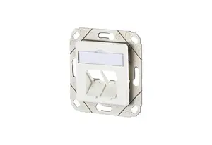 Socket outlet MetzConnect 1309151102-E, white, ABS housing, 69.9×69.9×21.2 mm