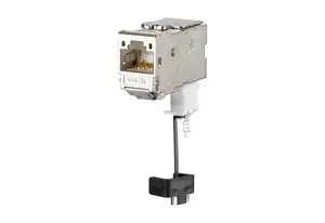 Розетка RJ-45 MetzConnect 130B12-E, Cat6a, металлическая, 14.7×36×30.1 мм