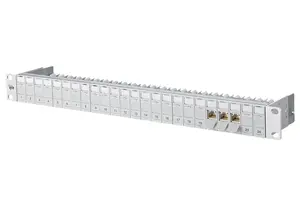 Patch panel MetzConnect 130B11P0-E, 1U rack, 10 Gigabit RJ-45, IEEE 802.3an, grey, 482.6×44.5×95 mm