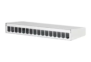 Patch panel MetzConnect 130861-1602-E white, 300×43.6×110 mm