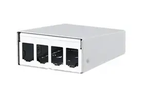 Patch panel MetzConnect 130861-0402-E, aluminium/zinc, white, 85×43.6×110 mm