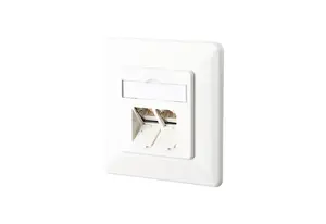 Socket-outlet RJ-45 MetzConnect 130C381002-I, Cat.6a, White, 80.5×80.5×39.5 mm
