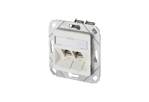Розетка RJ-45 MetzConnect 1309121102-E, Cat6a, белая, корпус ABS, 69.9×69.9×40.9 мм