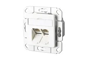 Розетка RJ-45 MetzConnect 130C381102-I, Cat6a, белая, 69.9×69.9×39.5 мм