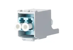 Fibre optic adapter MetzConnect LC 15091072-I, LC connector, turquoise and white