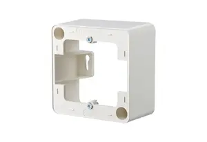Socket outlet MetzConnect 130829-4302-I, white ABS housing, 85.6×85.6×43 mm