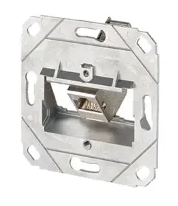 Socket-outlet RJ-45 MetzConnect 1309111200-E, Cat6a, metal housing, silver, 69.9×69.9×32.9 mm