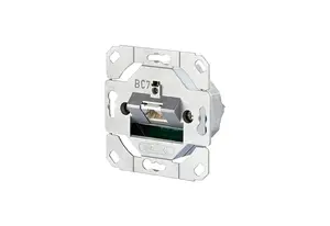 Розетка RJ-45 MetzConnect 130C371200-I, Cat 6a, серебристая, 69.9×69.9×38.5 мм