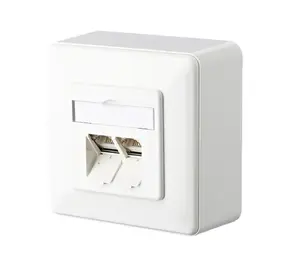 Розетка RJ-45 MetzConnect 130C380002-I, Cat6a, белая, 85×85×43 мм