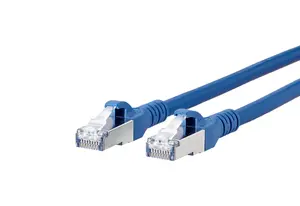 Networking cable MetzConnect Cat6a S/FTP (S‑STP) 1 m Blue with RJ-45 connectors
