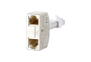 Сетевой кабель MetzConnect 130548-03E — RJ-45 на 2× RJ-45, серебристый