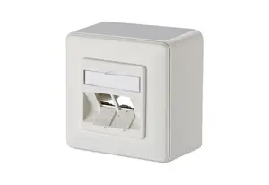 Socket outlet MetzConnect 130B20D20002KE — 2 × RJ-45, white