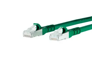 MetzConnect networking cable Cat6a S/FTP (S-STP) green 1.5 m, RJ-45–RJ-45