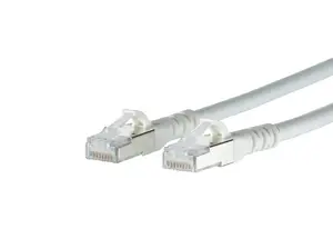 Networking cable MetzConnect Cat.6A 2 m S/FTP (S-STP) RJ-45 to RJ-45 White