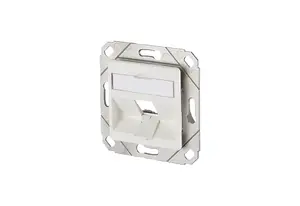 Wall socket outlet MetzConnect 1309141102-E, white, zinc housing, 69.9×69.9×21.2 mm