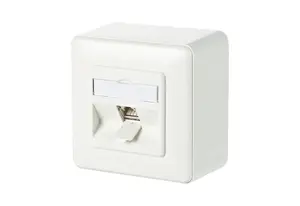 Socket-outlet RJ-45 MetzConnect 130B11D10002-E Category 6a, White, 85.6×85.6×51 mm