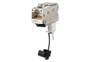 Wire connector MetzConnect 130B22-E for Cat6/6e/6a cables, silver, copper-plated contacts