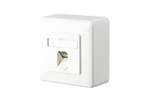 Socket-outlet RJ-45 MetzConnect 130C370002-I Cat6a, white, ABS housing, 85×85×43 mm