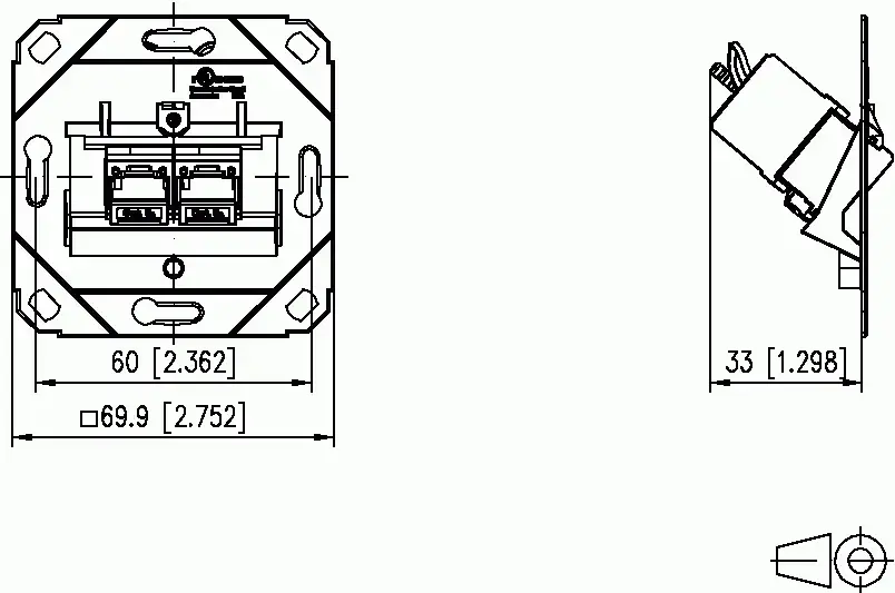 MetzConnect 130B11D21200-E RJ-45 розетка Cat6a Photo 2
