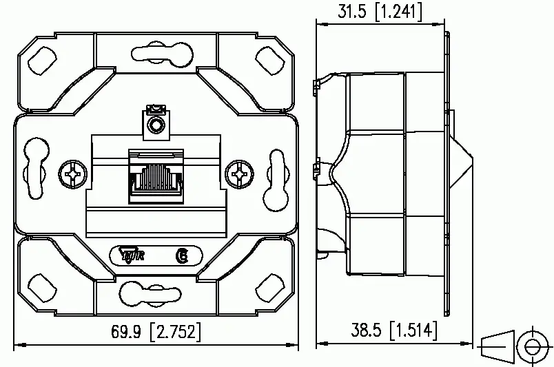 RJ-45 розетка MetzConnect 130C381200-I Photo 2