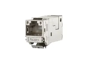 Киcтон-модуль MetzConnect 130910KI плоский металлический с разъёмом RJ-45