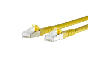 Networking cable MetzConnect Cat6a S/FTP (S‑STP) 2 m, RJ‑45 – Yellow