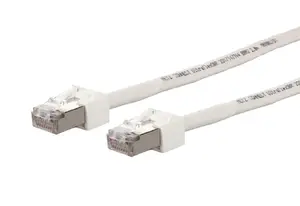 Tīkla patch kabelis MetzConnect Cat6 S/FTP (S‑STP) RJ‑45–RJ‑45, 5 m, balts