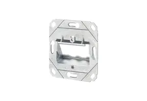 Socket outlet MetzConnect 1309151200-E, silver, 69.9×69.9×13.3 mm