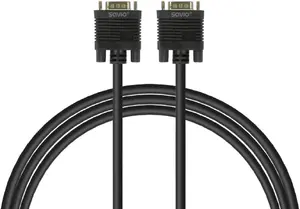 VGA kabelis SAVIO Cl-202 1.8 m — VGA (D-Sub) uz VGA (D-Sub), melns