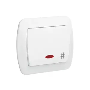 Electrical switch Kontakt-Simon AW7L/11, plastic housing, 250 V AC, 10 A, IP20, 90×37.5 mm, white