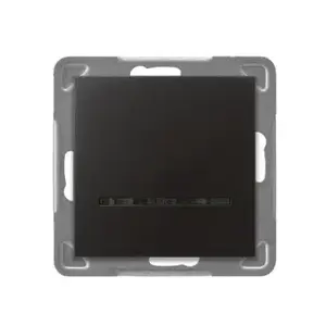 Wall switch Ospel ŁP-1YS/m/50, anthracite, IP20, 16 A, 250 V, 71×71×40 mm