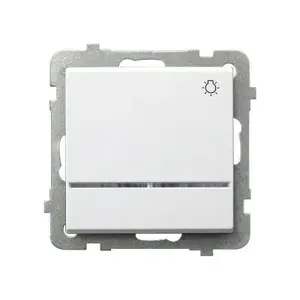 Wall switch Ospel ŁP-5RS/m/00, white, IP20, 250 V AC, 10 A, 71×71×42 mm