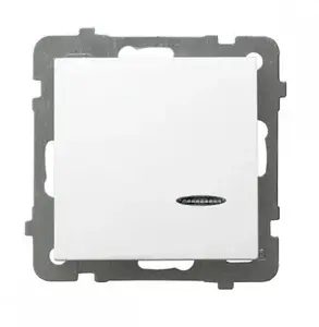 Wall Switch Ospel ŁP-1GS/m/00 White — 1-gang smart switch, 250 V AC, 10 A, IP20, 71×71×40 mm