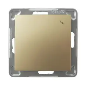 Wall Switch Ospel ŁP-3Y/m/28, Gold, IP20, 250V AC, 16A, 71×71×40 mm