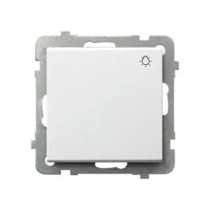 Wall-mounted smart switch Ospel ŁP-5R/m/00, white, 250 V AC, 10 A, IP20, 71×71×42 mm