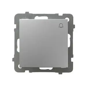 Wall Switch Ospel ŁP-6G/m/18, silver, IP20, 250 V AC, 10 A, 71×71×40 mm