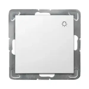 Wall Switch Ospel ŁP-5Y/m/00 White, IP20, 250V AC, 10A, 71×71×40 mm