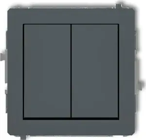 Выключатель Karlik Deco 28DWP-33.1 двойной (ступенчатый), графит матовый