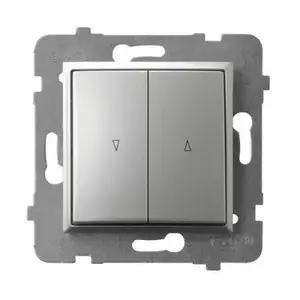 Sienas viedais slēdzis Ospel ŁP-7U/m/18, sudraba, IP20, 250 V AC, 10 A, 71×71×40 mm