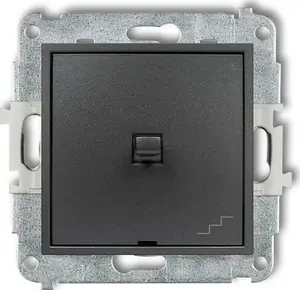 Wall switch Karlik MINI 11MWPUS-3 graphite American-style stair switch, single-pole