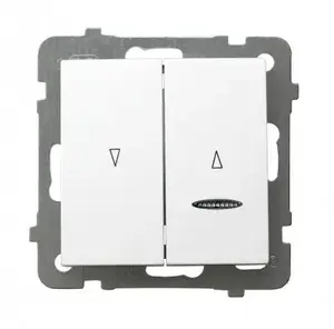 Wall Smart Switch Ospel ŁP-7GBS/m/00 — white, IP20, 250 V AC, 10 A, 71×71×40 mm