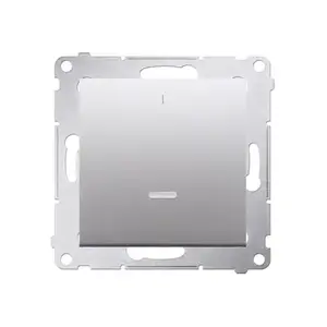Электрический выключатель Kontakt‑Simon DW2L.01/43, серебристый пластик, 250 V AC, 10 A, IP20/IP44, 75×41 мм