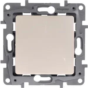 Wall push-button switch Legrand Niloe Eco 1-pole 6A cream (model 664607)