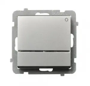 Ospel smart switch ŁP-5RS/m/38 — silver, IP20, 250V AC, 10A, 71×71×42 mm
