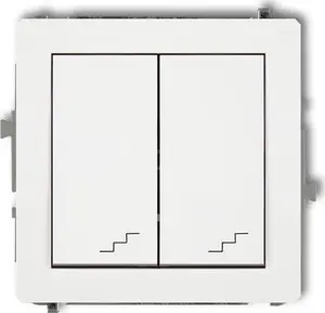 Double Stairway Switch Karlik 25DWP-33 white matte, two-way stair switch